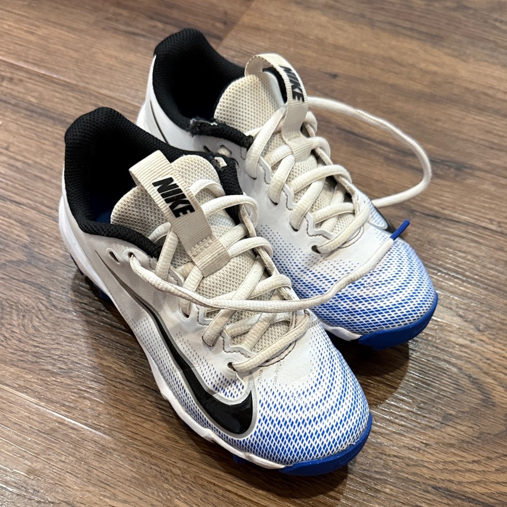Nike Kids White and Blue Sneakers